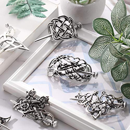 Syhood SYHOOD-266235 6 Pieces Retro Silver Viking Celtic Alloy Hair Clips thumb #2