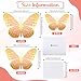 Geosar 20 Pcs 3D Large Butterfly Party Decoration 2 Layer Giant Paper Butterfly Stickers for Birthday Baby Shower Nursery Wall Decor (Gold,Pink)