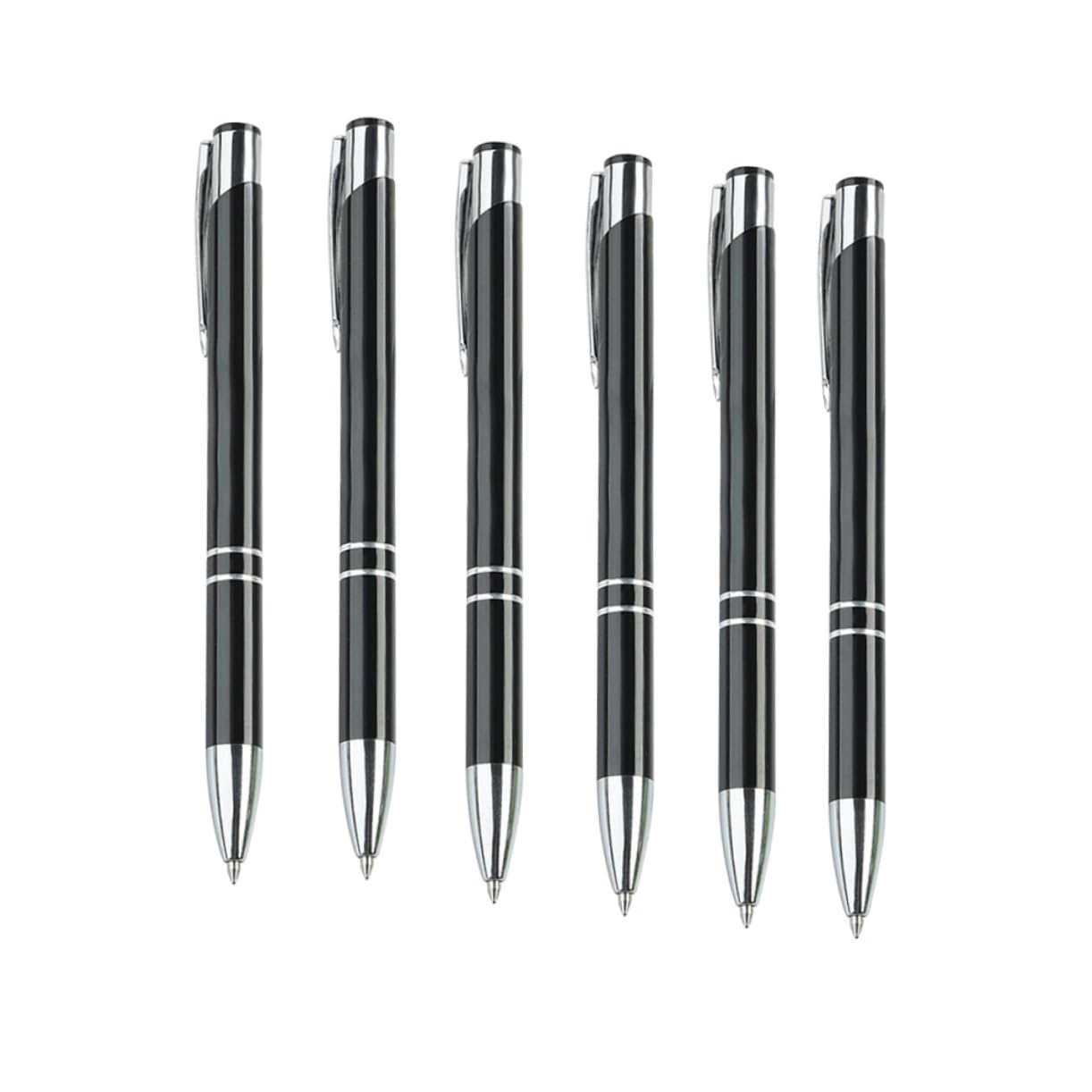 STOBOK 18pezzi Penne Sfera Retrattili Metallo Scrittura Design Elegante Per Scuola e Ufficio Colore Nero Per Professionisti e Studenti