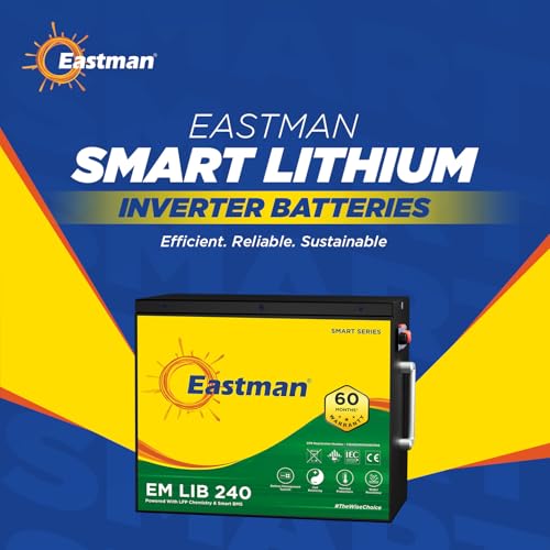 Image of Eastman EM LIB 240 Smart Lithium-Ion Inverter Battery 12.8V 150Ah for Home, Office & Shops | Universal Compatible | Lead Acid Replacement | Zero Maintenance | Fast Charging | 5 Years Warranty