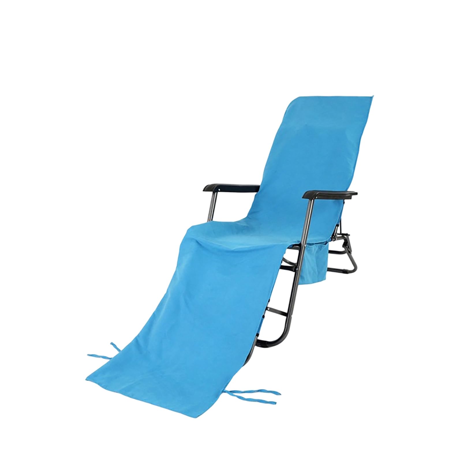 bayicie Beach Chair Cover with Side Pockets Absorbent Lounge Chair Cover Quick Dry Towel Chair Cover for Lounger Pool Sunbathing Garden