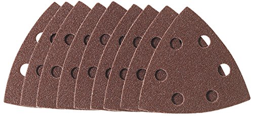 Image of Draper APT32C Ten Assorted Grit Hook and Loop Tri Base Sheets, Blue, 93 x 93 mm