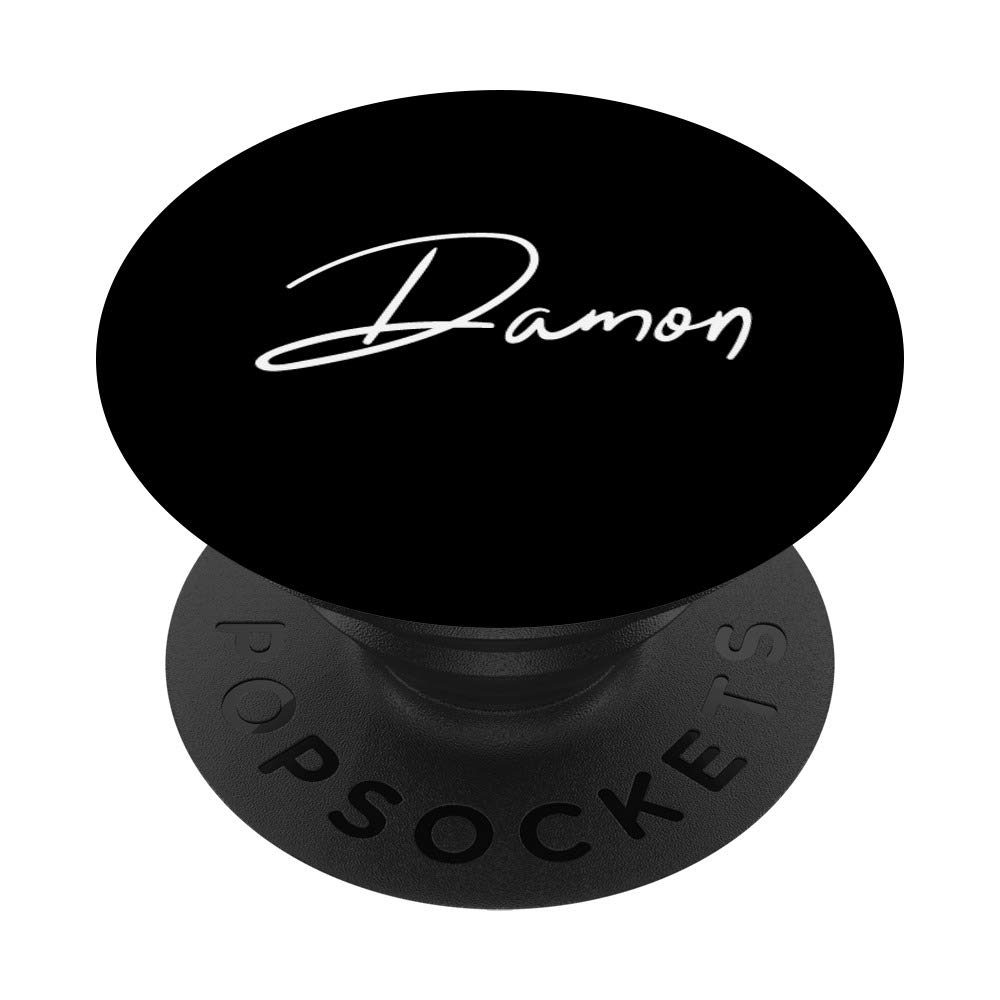 Damon Name White on Black - Damon
