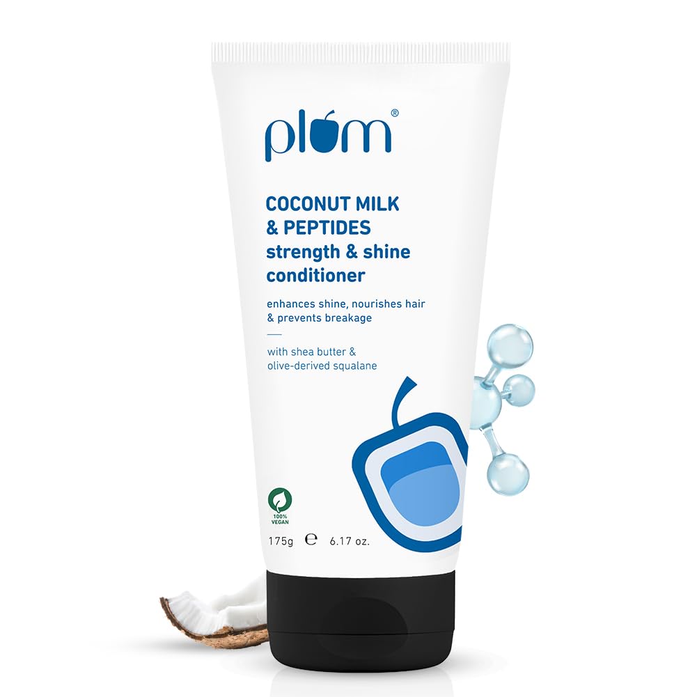 Plum Coconut Milk & Peptides Conditioner for Dull & Rough Hair I Provides Soft, Smooth & Silky Hair I Strengthen & Hydrate Strand | Hair Conditioner for Women & Men I 175g-image-45