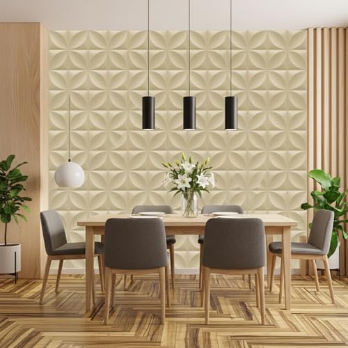 Image of Kayra Decor 3D Wall Panel Butterfly Design White Tail Color 19.7 inch x 19.7 inch (Pack of 12) - Covers 32.34 Sq. Ft.