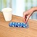 Amazon Basic Care 7-Day Weekly Pill Organizer, Portable Medicine and Vitamin Planner Box with Medium Compartments, Blue