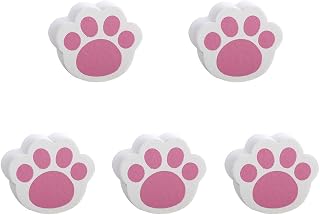Pokinge 5 Pcs Bathroom Sponge, Cute Cat Claw Glass Cleaning Brush Creative Mirror Scrub Sponge Multifunctional Household Cleaning Tool
