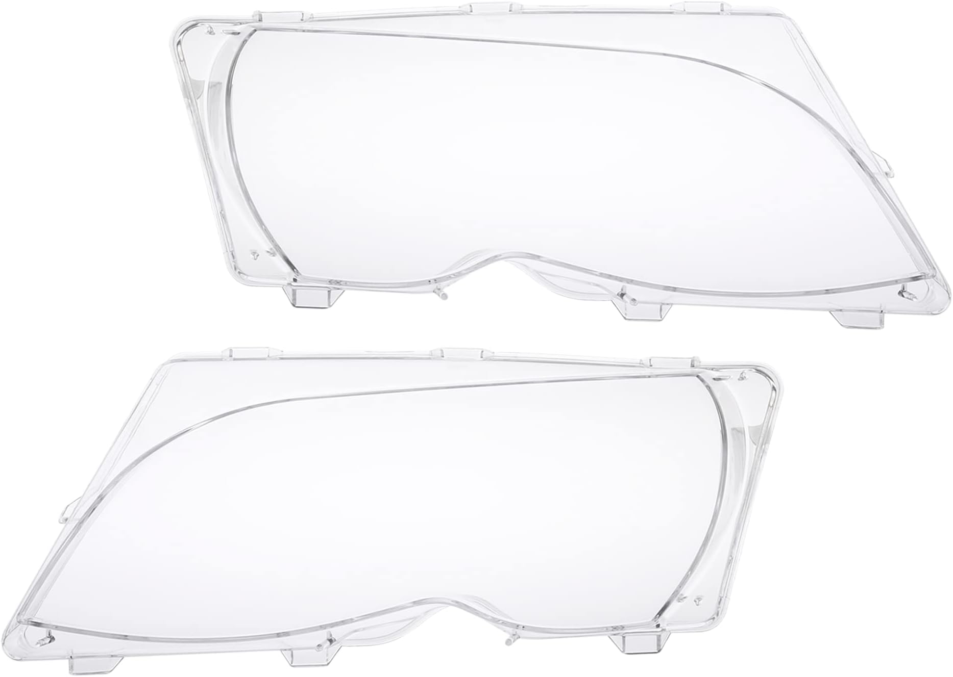 X AUTOHAUX 1 Pair Left Right Car Front Headlight Headlamp Lens Cover PC Shell for BMW 4 Door 63126924045 63126924046
