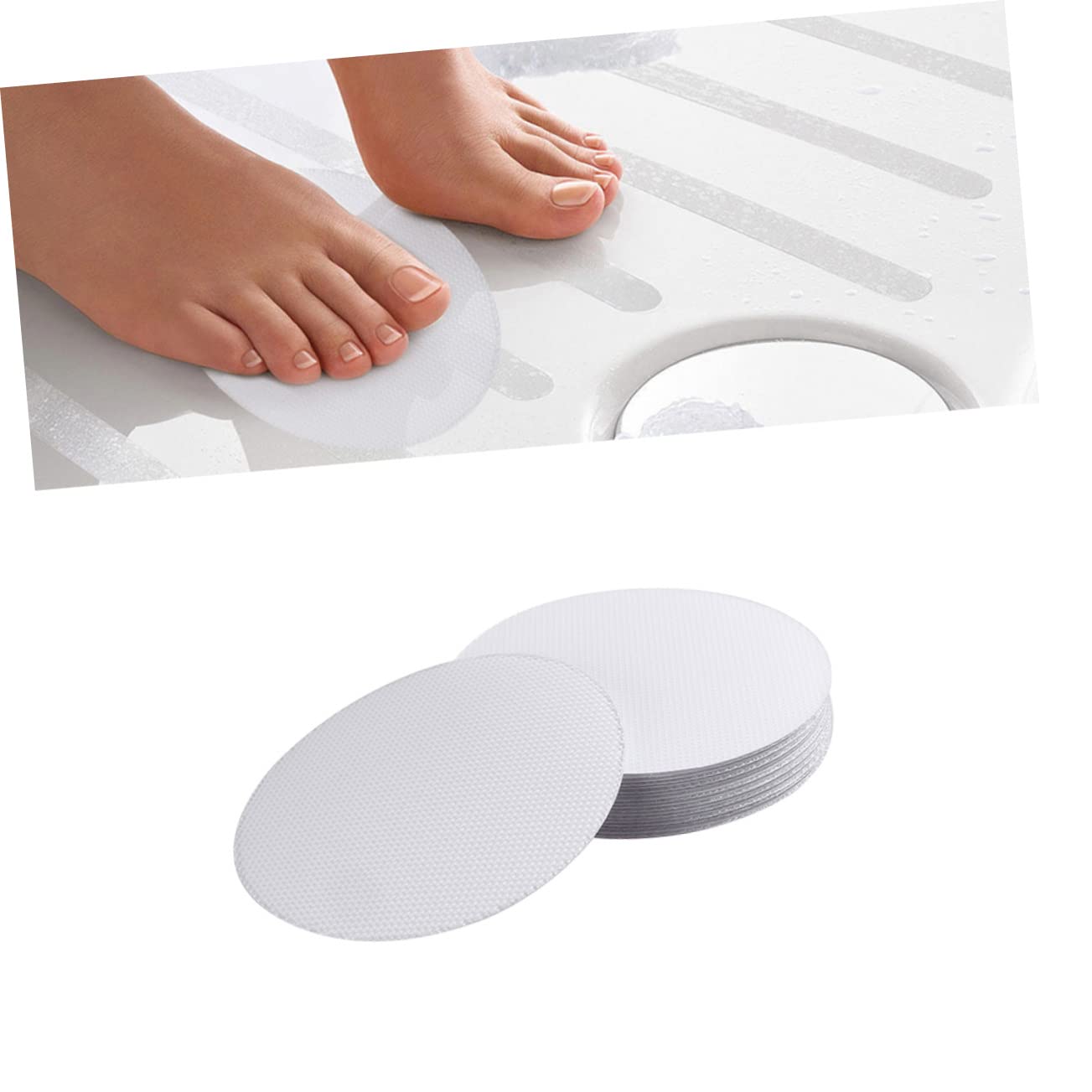 72piezas Pegatinas Antideslizantes De Peva para Baño Redondas De Apliques De Seguridad para Bañera y Ducha Adhesivos Antideslizantes para Superficies Resbaladizas