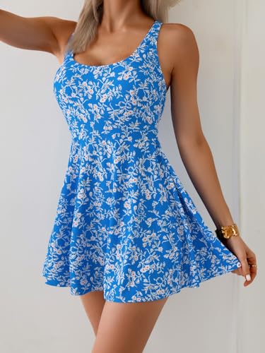 Image of B2prity Women's One Piece Swimsuits Tummy Control Skirt Swimdress