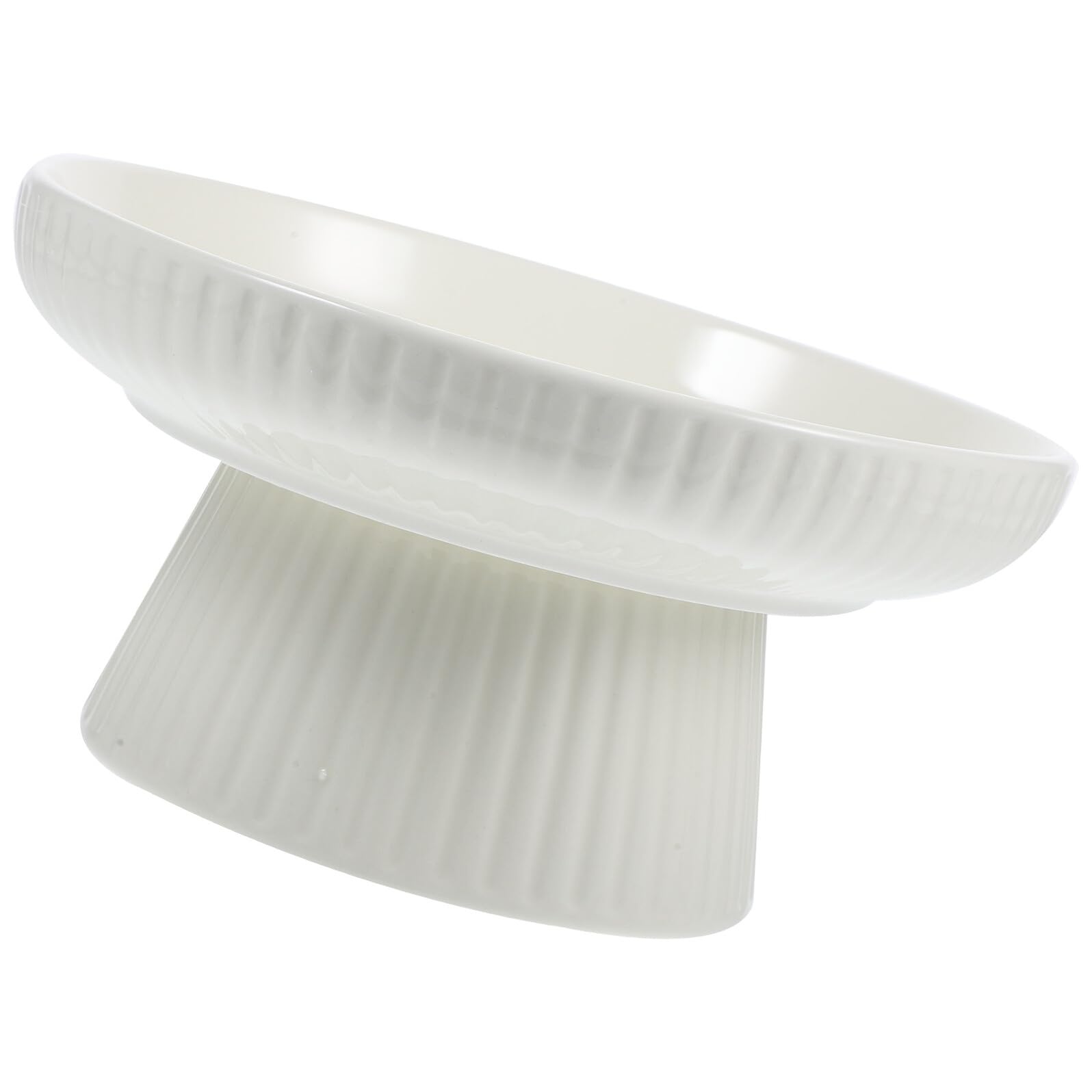 Amosfun セラミックケーキスタンド 軽量耐摩耗フードサービングプレート 誕生日結婚式パーティー用フルーツトレイ 食器とサーブウェア