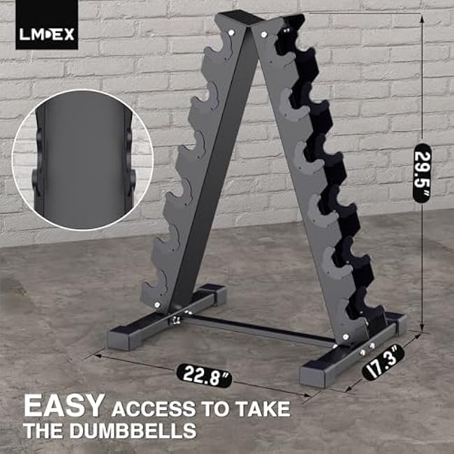 Dumbbell Rack Stand Weight Rack for Dumbbells Compact A-Frame Home Gym£¨6 tier£¬800Lbs£©