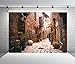 BELECO 7x5ft Fabric Jerusalem Old City Street Backdrop Retro Stone Houses Wall Flowerpots Israel Background for Party Decorations Kids Adults Portrait Photoshoot Studio Photography Background Props