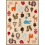 Momeni Lil Mo Whimsy 8' X 10' Contemporary Hand Tufted Rug in Ivory