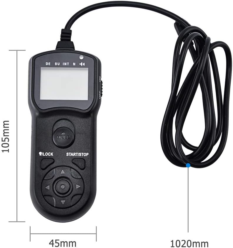 Digital Timer Remote Shutter Cord JJC Timer Shutter Release Remote Control Cord for Olympus E-M1 Mark II Replaces Olympus RM-CB2