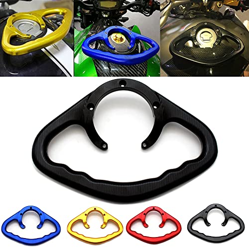 Motorcycle Passenger Hand Grip Grab Handles Child Seat Grip Rail Armrest Rear Gas Tank Bar Handlebar 5 Holes for Yamaha MT07 MT09 Tracer FZ1 FZ6 FZ8 XJ6(Black)
