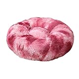 GUOCU Animal De Compagnie Lit Panier Nid De Compagniede Épais Peluche Tapis De Nid pour Animaux De Compagnie Sommeil Profond Pou Chats Et Chiens,Rouge 2,L:70cm