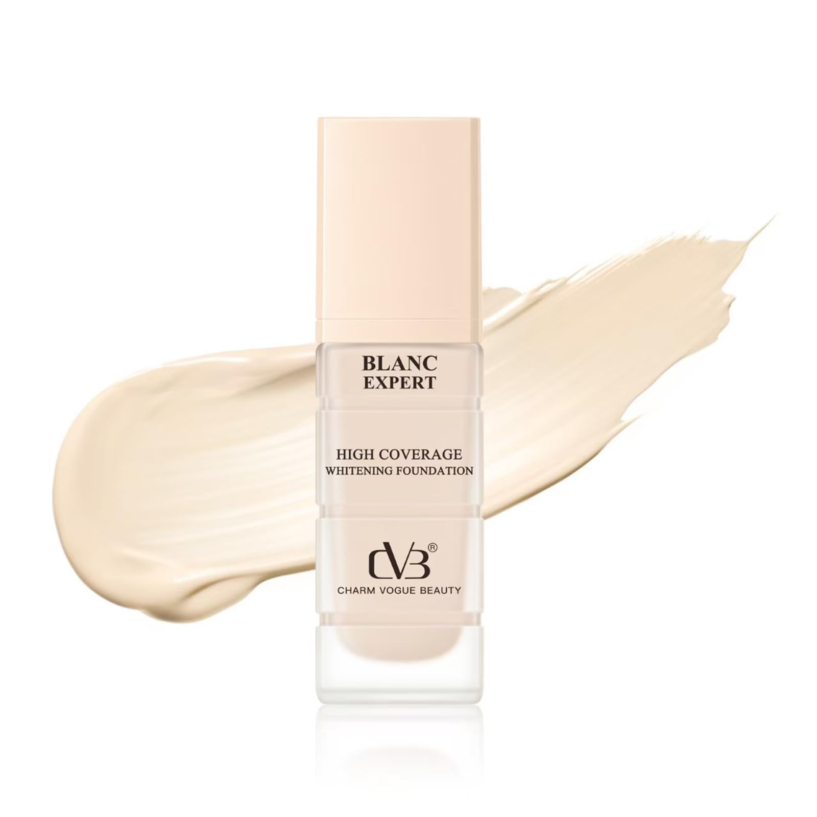 CVB C268 Blanc Expert High Coverage Whitening Foundation | 45ml Full Coverage Liquid Base for Indian Skin Tone | Long-Lasting, Brightening & Smooth Matte Finish (WHITE IVORY)-image-0