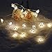 MUMENG 1 Set of 2M 20 LEDs Music Symbols String Lights Silver Wire Fairy Lights Christmas Decoration Indoor Use (Warm White)