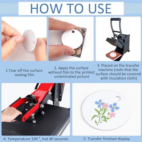BENECREAT 30PCS Flat Round Sublimation Aluminum Blank - Image 4