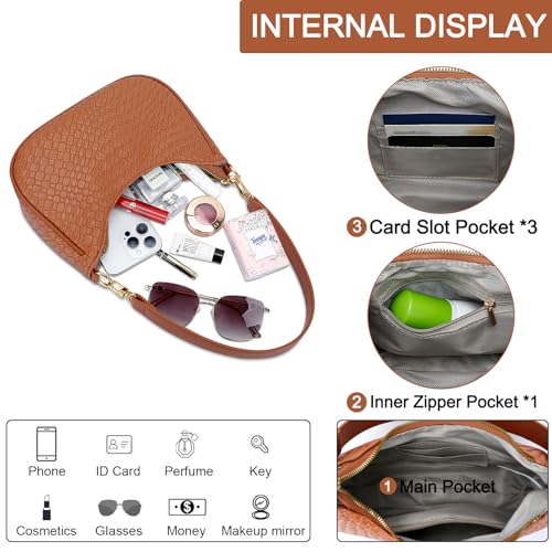 Image of KKXIU Shoulder Bag for Women Cute Hobo Purses and Handbags Retro Clutch Underarm Purse | Cute