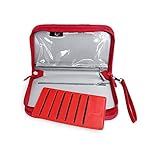 Travel Clever Passport Holder and Document Organizer Travel Wallet with Card Insert Holder, Wine Red