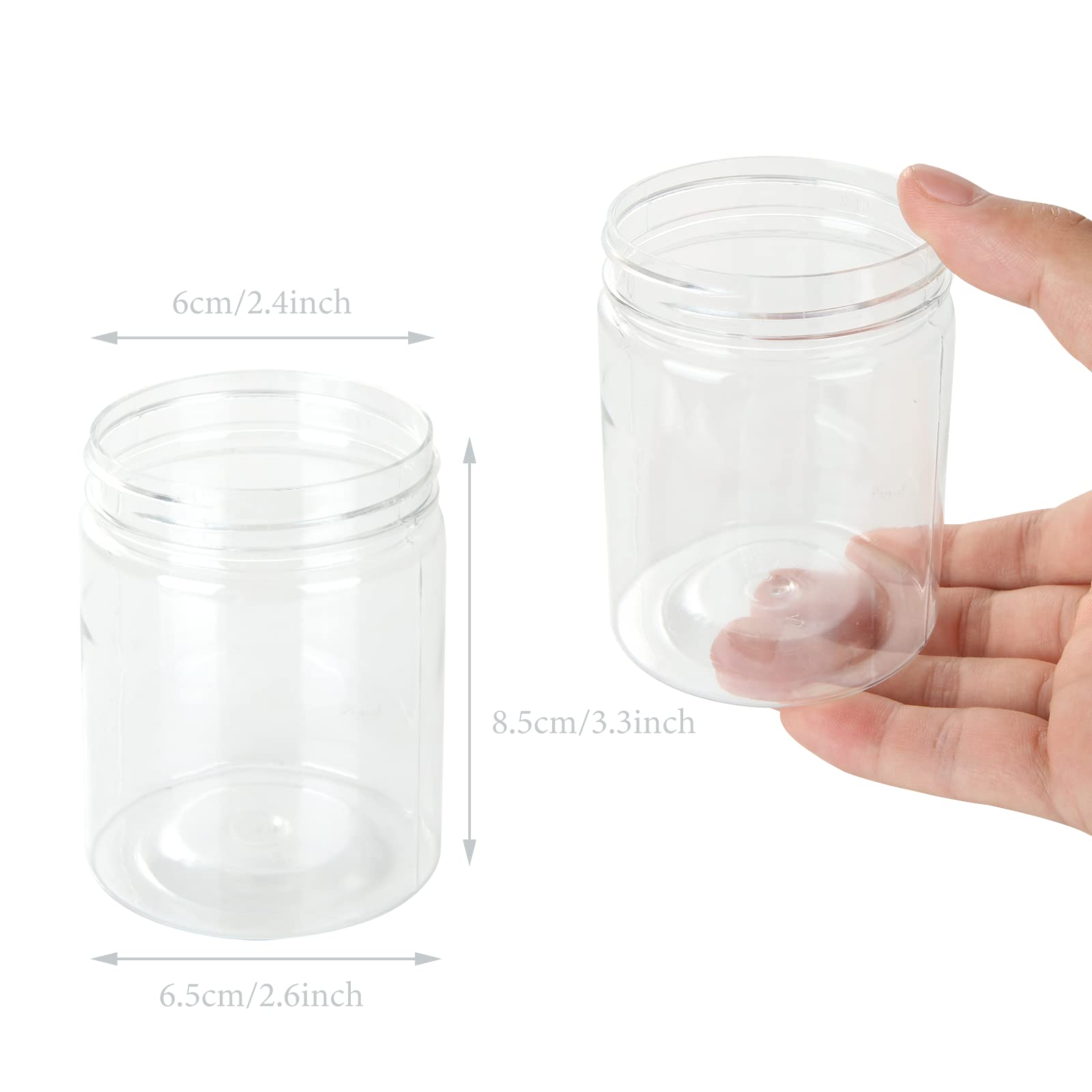 Barattoli Di Plastica Con Coperchio - 20 Pezzi Da 250ml | Ideali Per Alimenti, Crafts E Slime - Foto 9