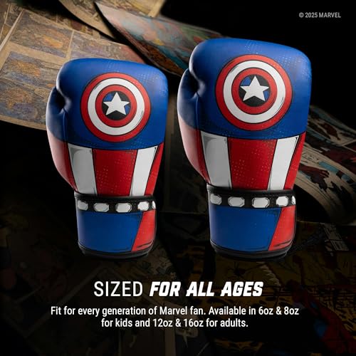 Image of Hayabusa Marvel Classic Boxing Gloves for Men, Women & Kids - Officially Licensed | 16oz 12oz 8oz 6oz Training, Sparring, Bag & Pad Work
