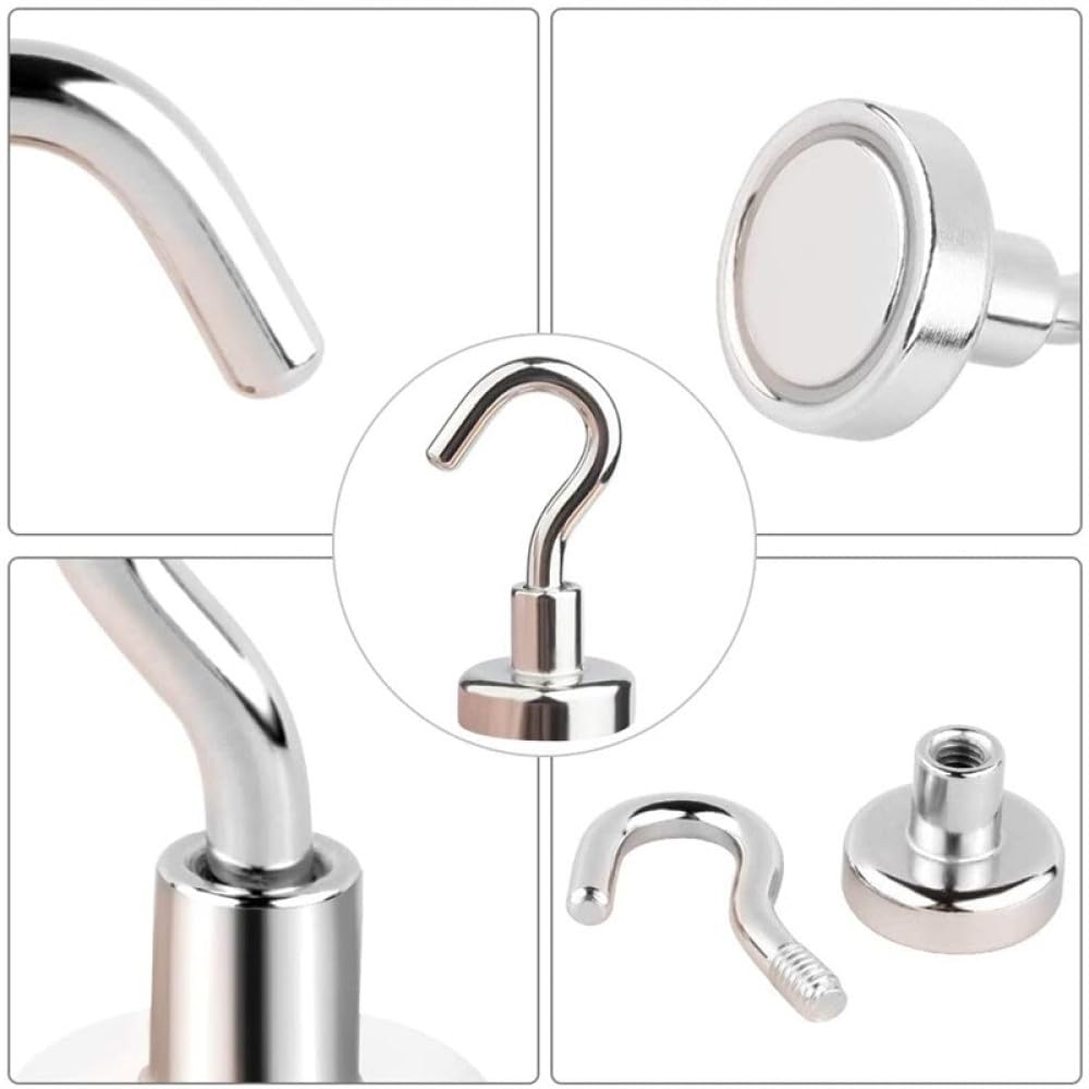 15 ganchos magnéticos potentes, ganchos de almacenamiento multiusos para el hogar, cocina, bar, almacenamiento de llaves, accesorios de baño, E16, tensión máxima 8 kg, 15 PC