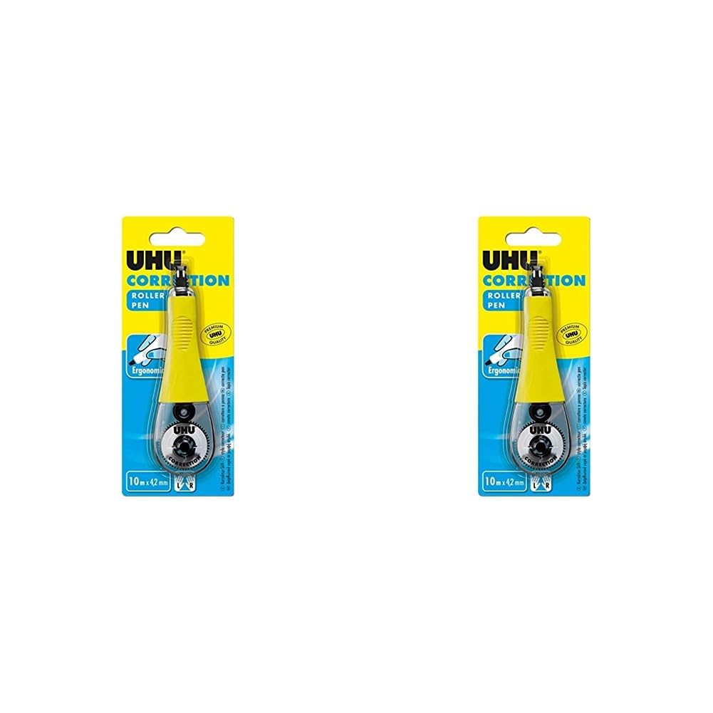 UHU Roller correcteur pen - Ruban correcteur, ergonomique, rapide et précis, blanc, 10m x 4, 2mm UHU Roller correcteur pen - Ruban correcteur, ergonomique, rapide et précis, blanc, 10m x 4, 2mm