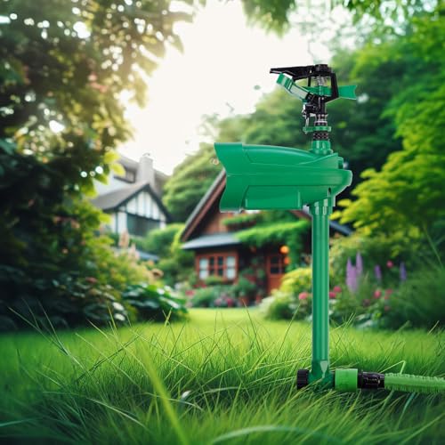 Royal Gardineer Katzenschreck Wasser: Wasserstrahl-Tierschreck mit PIR-Sensor, batteriebetrieben, 120 m² (Katzenschreck mit Wasserstrahl, Garten Wasser, ohne)