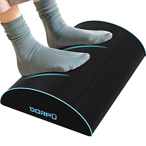 DORPU Foot Rest, Ergonomic Under Desk Footrest Firm Support Memory Foam Desk Foot Rest Relax Feet for Knee Back Pain(Semicircle Shape)