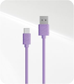 eeun USB-A to USB-C Cable, 480Mbps Data Transfer, TPE Material,PD 60W Fast Charge,2 Years Warranty (Purple)