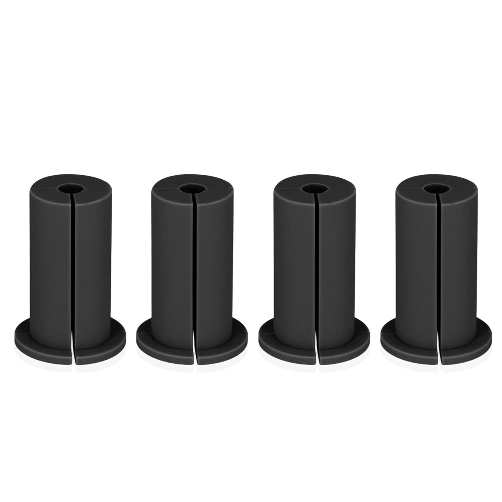 Cocoarm Pasacables de Goma, Paquete de 4 Pasacables de Pared para Cable Ethernet de 1 Pulgada, Gestión de Cables de Goma para Enrutamiento de Cables de Pared Exterior de Oficina en Casa (Black)