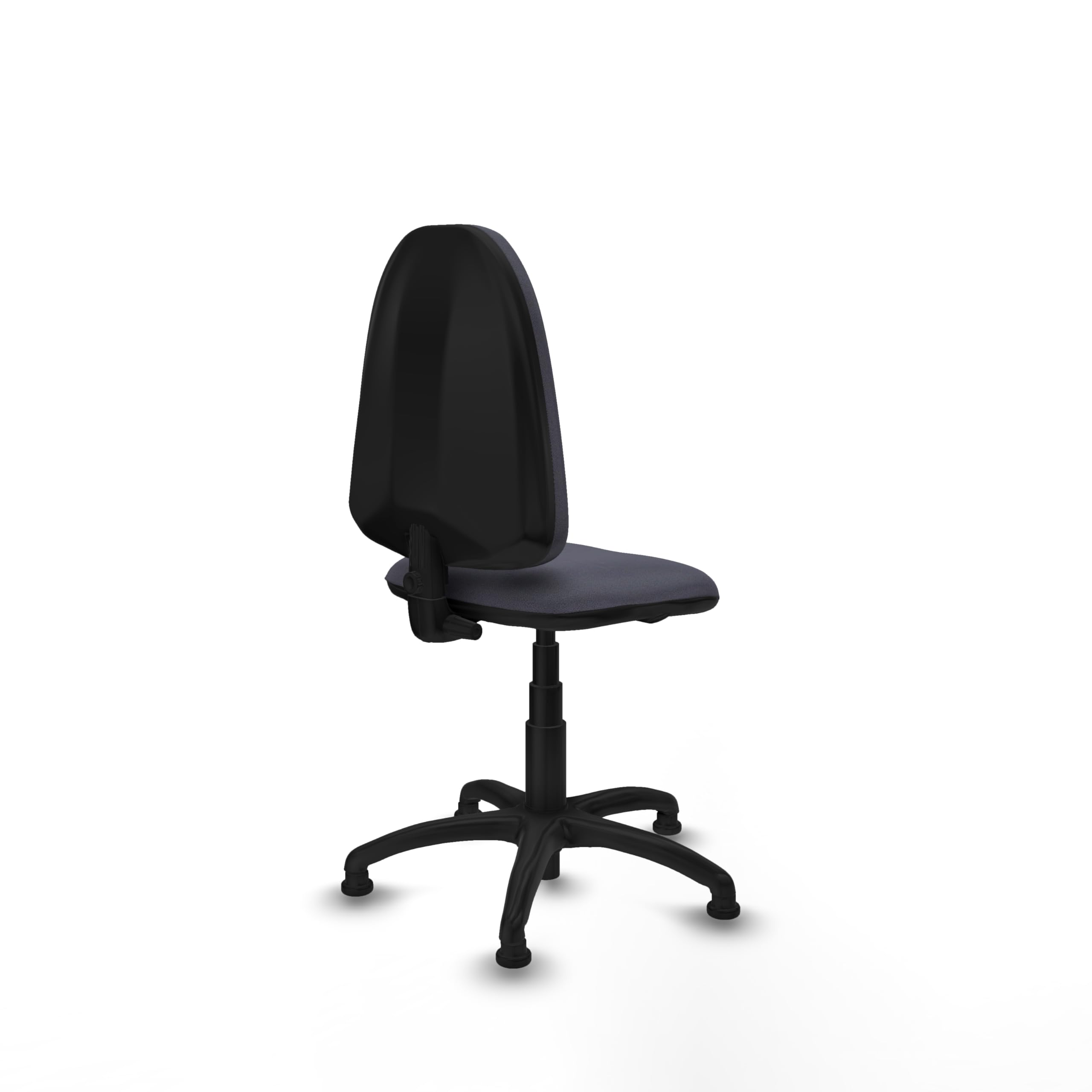 Piqueras y Crespo - Silla Ordenador sin Ruedas Aýna sin Brazos. Equipado con Contacto Permanente Básico y Espuma de Corte. Gris Oscuro