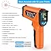 Infrared Thermometer Gun -58°F to 1472°F, Digital Temperature Gun/K-Type Probe -14°F~932°F, Humidity Sensor, IR Laser Temp Gun with Color LCD for Cooking Pizza Oven BBQ HVAC Home-Industrial (Orange)