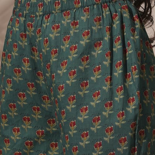 Image of Globus Women Kurta Set (GS572443 Green S)