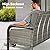 ovios 4 Pieces Patio Furniture Set, Outdoor Wicker Sofa with Coffee Table, Chairs, All Weather High Back Rattan Loveseat Couch with Comfy Cushions, Dark Grey