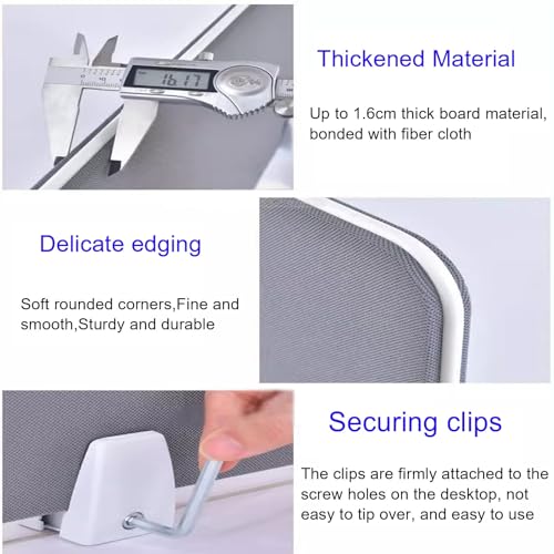 Cloison acoustique de bureau insonorisante avec 2 clips