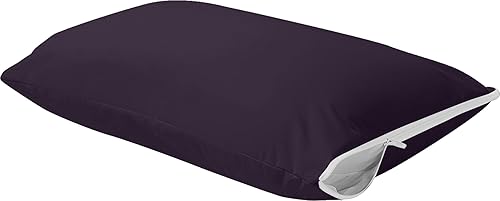 Miniatura 5 de Utopia Bedding Protector de almohada impermeable con cremallera (paquete de 4) púrpura estándar - Funda de almohada a prueba de chinches de 20 x 26