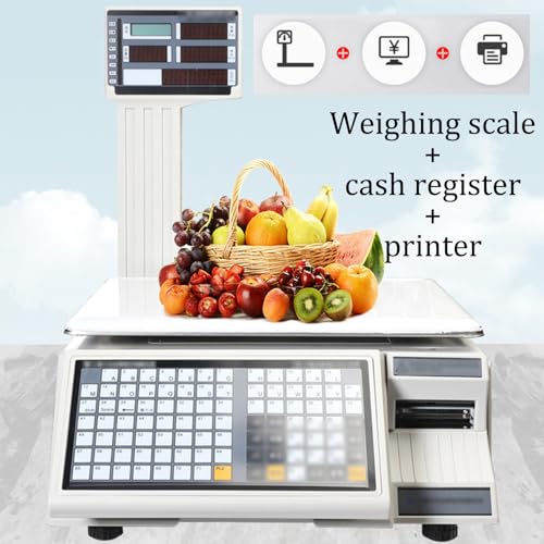 Báscula electrónica con impresora y caja registradora integrada miniatura 3