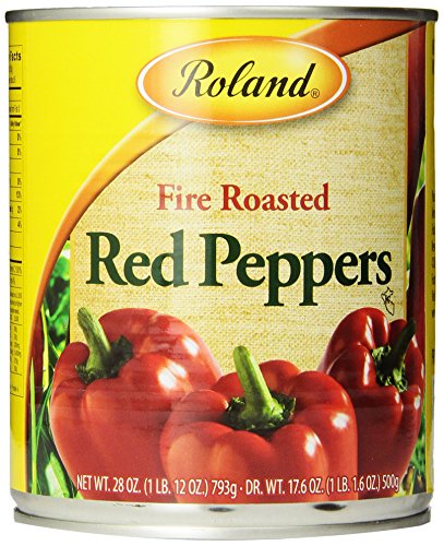 Roland Fire Roasted Peppers, Red, 28 Ounce (Pack of 4)