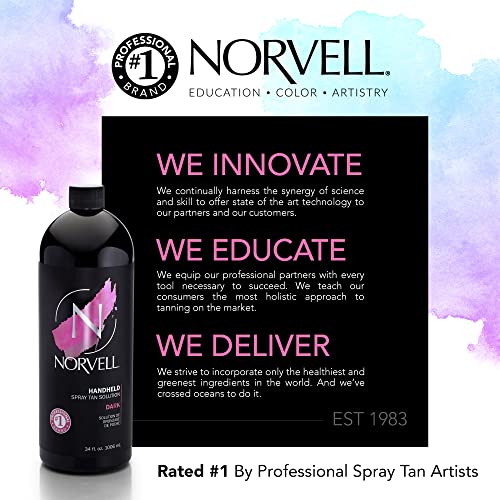 Norvell Premium Professional Sunless Tanning Spray Tan Solution - Dark, 1 Liter #TOP2