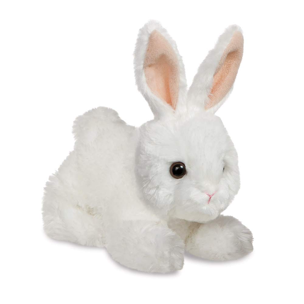 AURORA, 73901, Mini Flopsie Bunny, Soft Toy, White, 8"