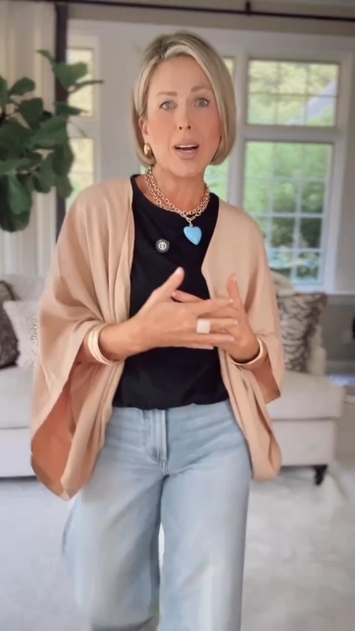 Bankeng Women's Cardigan Shrug 3/4 Sleeve Open Front Loose Lightweight Cover Ups