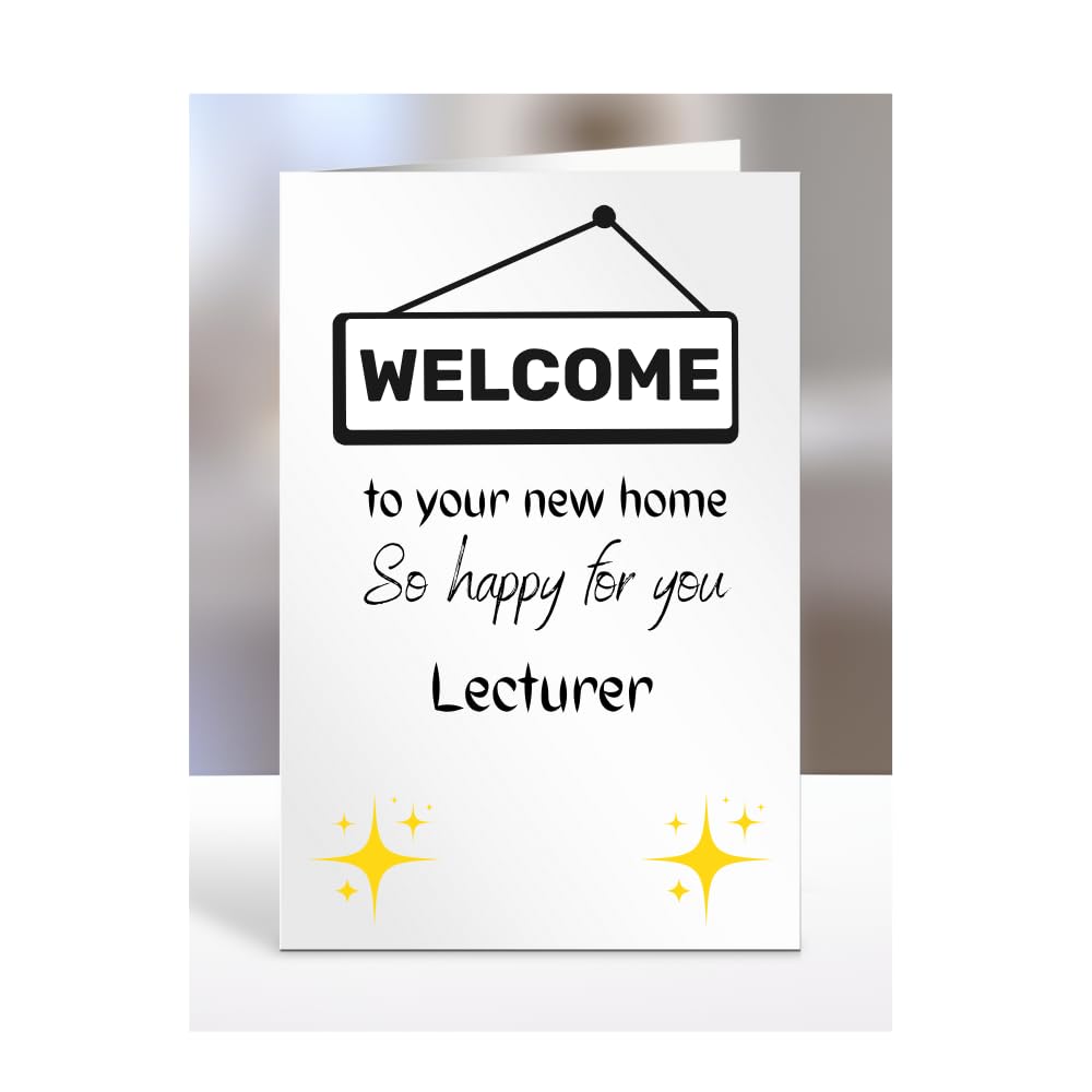 Welcome to your new home, card for Lecturer, men women, him, her, female, male, presents for christmas, A5-196_138 โ image 1