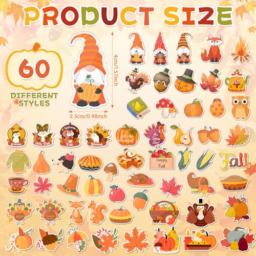 60 Pcs Fall Pins Bulk Christmas Brooches Cute Acrylic Pins for Bags Hat Clothes Accessories 60 Styles Exchange Gifts2