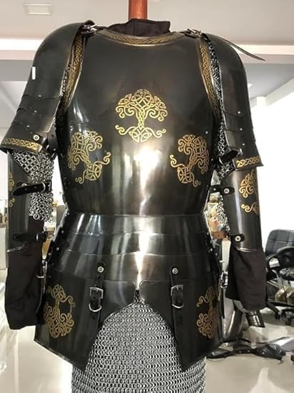 Medieval Steel Half Suit of Armour – 18 Gauge Wearable Plate Armor Costume for Reenactment, Cosplay & Display.