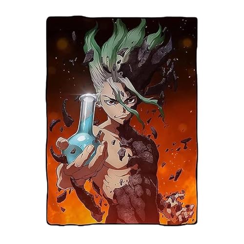 JUST FUNKY Dr. Stone Senku Ishigami - Manta de forro polar de 45 x 60 pulgadas