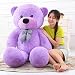 Peluche Teddy Bear Big Bow Tie Plush Doll Bear Regalo di nozze Teddy Bear-Purple,100cm